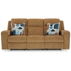 Divano reclinabile manuale Camel Brown, 2 posti, poliestere, 86 pollici
