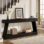 Farmhouse 2-Tier Console Table for Entryway, Living Room, Hallway, Foyer - 70.87  D x 11.81  W x 31.5  H