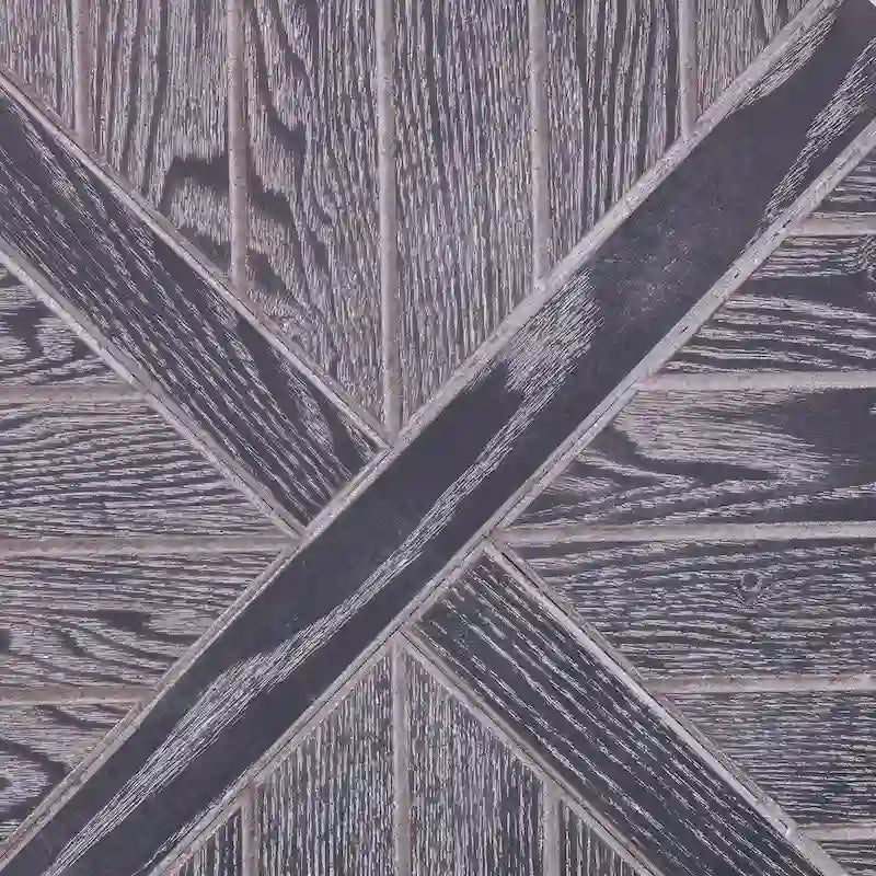 Tavolino Rotondo con Ripiano – Grigio Invecchiato / Rovere Bruciato Calce Bianco, Stile Industriale Rustico, 1 Posto