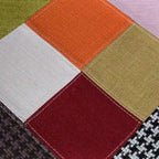Sedia da pranzo imbottita Patchwork, Multicolore/Blu-Grigio, Set da 2
