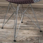 Sedia da pranzo imbottita Patchwork, Multicolore/Blu-Grigio, Set da 2