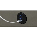 Poltrona reclinabile elettrica in similpelle, 1 posto – Blu ardesia / Grigio ardesia / Marrone scuro