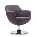 Poltrona girevole in ecopelle con base cromata, 5 colori, 1 posto