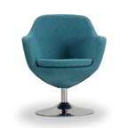 Poltrona girevole in ecopelle con base cromata, 5 colori, 1 posto