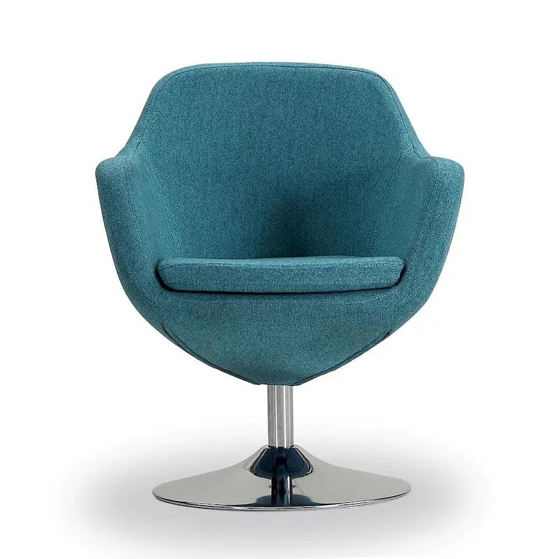 Poltrona girevole in ecopelle con base cromata, 5 colori, 1 posto