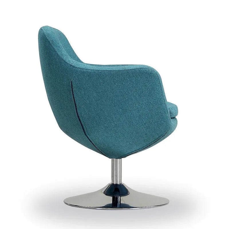 Poltrona girevole in ecopelle con base cromata, 5 colori, 1 posto