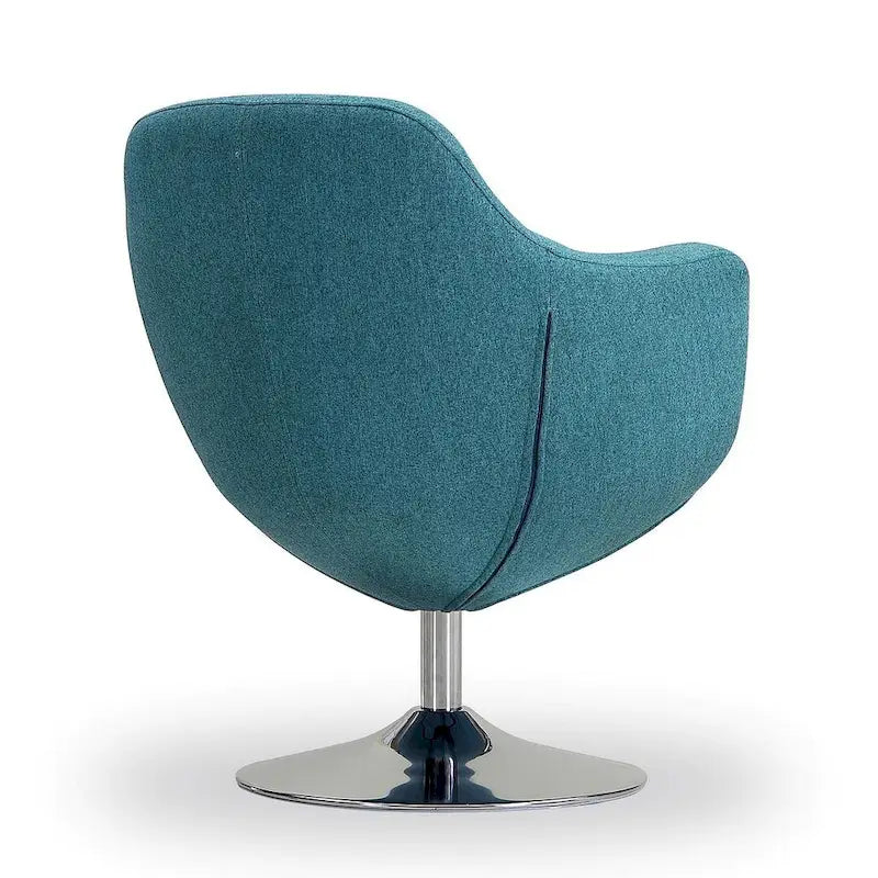 Poltrona girevole in ecopelle con base cromata, 5 colori, 1 posto