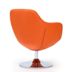 Poltrona girevole in ecopelle con base cromata, 5 colori, 1 posto