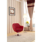 Poltrona girevole in ecopelle con base cromata, 5 colori, 1 posto
