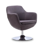 Poltrona girevole in ecopelle con base cromata, 5 colori, 1 posto