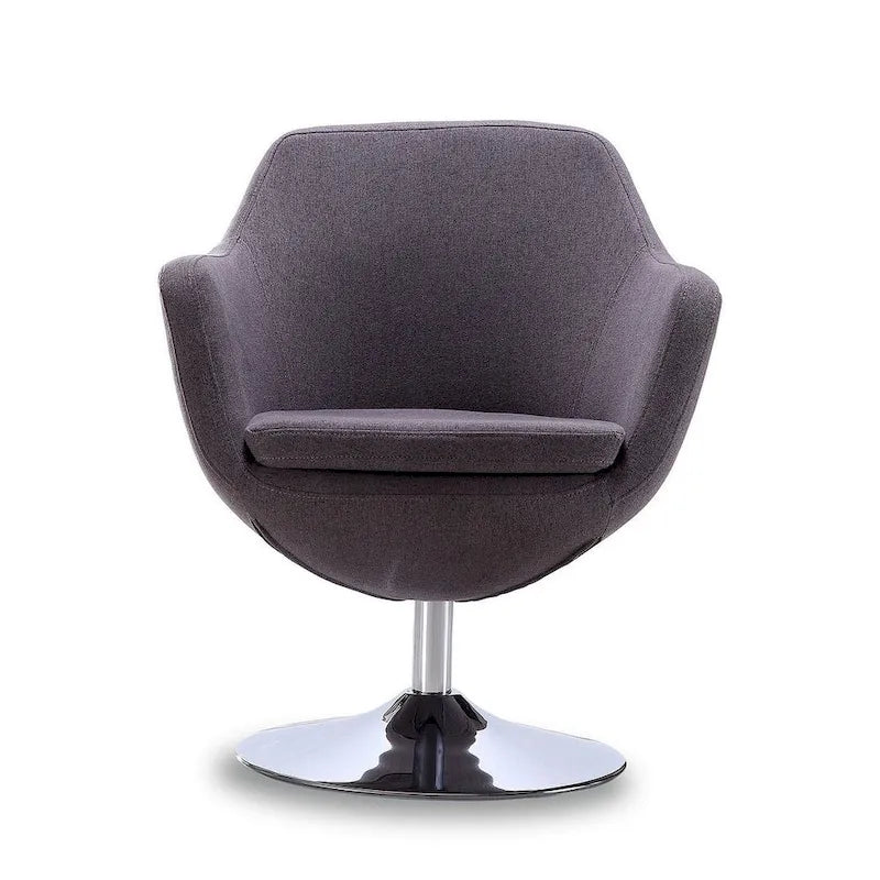Poltrona girevole in ecopelle con base cromata, 5 colori, 1 posto