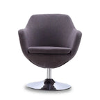 Poltrona girevole in ecopelle con base cromata, 5 colori, 1 posto