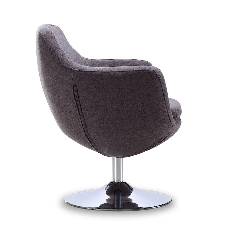 Poltrona girevole in ecopelle con base cromata, 5 colori, 1 posto