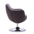 Poltrona girevole in ecopelle con base cromata, 5 colori, 1 posto