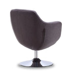 Poltrona girevole in ecopelle con base cromata, 5 colori, 1 posto