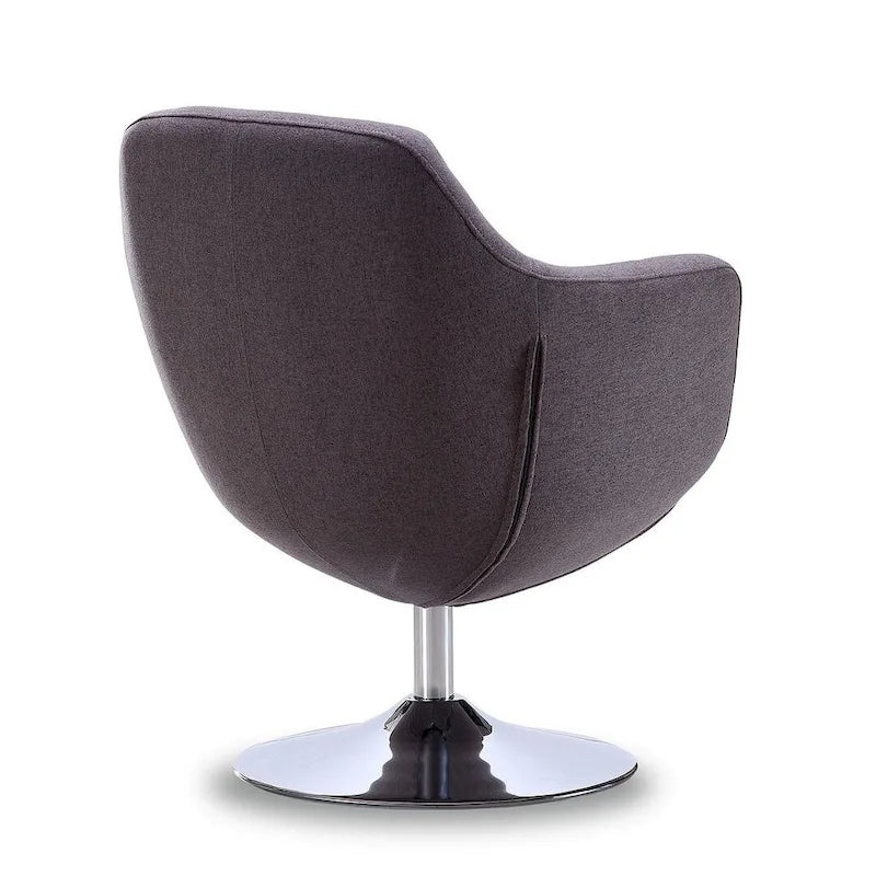 Poltrona girevole in ecopelle con base cromata, 5 colori, 1 posto