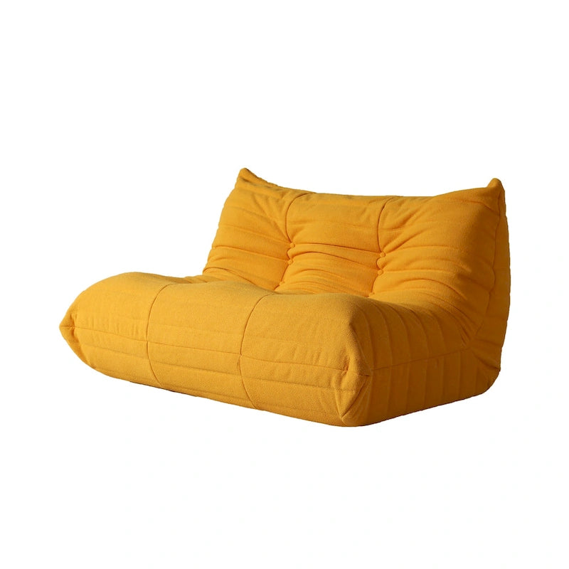 Divano componibile Teddy Velvet senza braccioli, set da 4 pezzi, giallo/rosso/beige/marrone chiaro/rosa