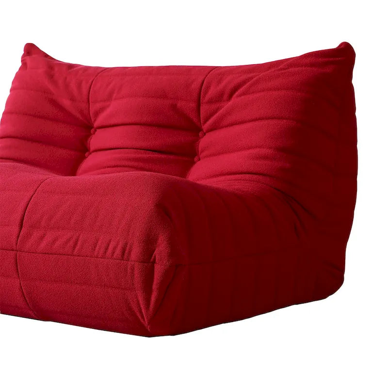 Divano componibile Teddy Velvet senza braccioli, set da 4 pezzi, giallo/rosso/beige/marrone chiaro/rosa