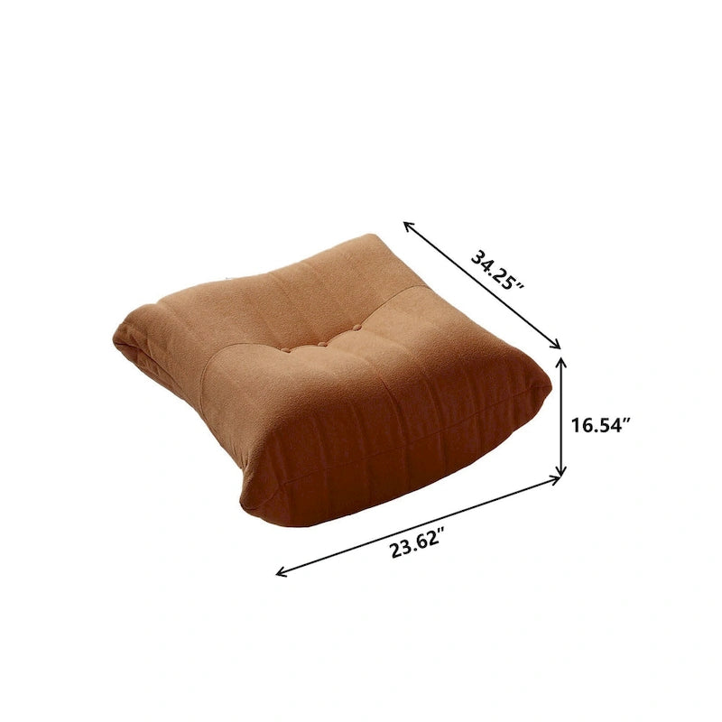Divano componibile Teddy Velvet senza braccioli, set da 4 pezzi, giallo/rosso/beige/marrone chiaro/rosa