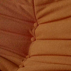 Divano componibile Teddy Velvet senza braccioli, set da 4 pezzi, giallo/rosso/beige/marrone chiaro/rosa