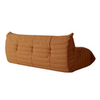 Divano componibile Teddy Velvet senza braccioli, set da 4 pezzi, giallo/rosso/beige/marrone chiaro/rosa