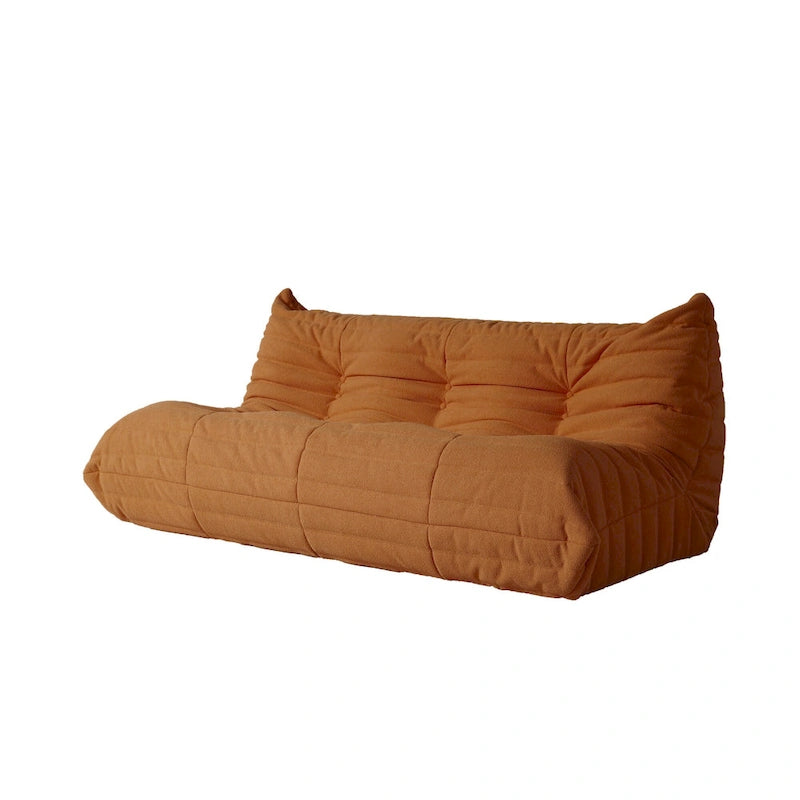 Divano componibile Teddy Velvet senza braccioli, set da 4 pezzi, giallo/rosso/beige/marrone chiaro/rosa