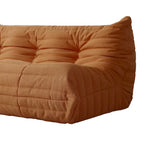 Divano componibile Teddy Velvet senza braccioli, set da 4 pezzi, giallo/rosso/beige/marrone chiaro/rosa
