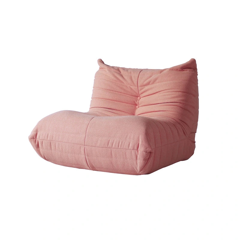 Divano componibile Teddy Velvet senza braccioli, set da 4 pezzi, giallo/rosso/beige/marrone chiaro/rosa