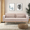 Divanetto Letto Trasformabile in Velluto Beige / Verde / Rosa – 2 Posti