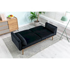 Divanetto Letto Trasformabile in Velluto Beige / Verde / Rosa – 2 Posti