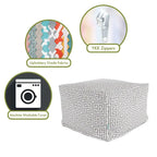 Pouf poggiapiedi quadrato Citrus / Arancione / Pacifico / Grigio, da interno/esterno, 1 posto
