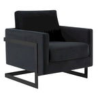 Poltroncina d'appoggio in Velluto Grigio Chiaro, Seduta Singola, Gambe in Acciaio Nero