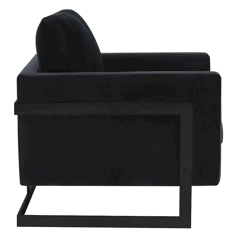 Poltroncina d'appoggio in Velluto Grigio Chiaro, Seduta Singola, Gambe in Acciaio Nero