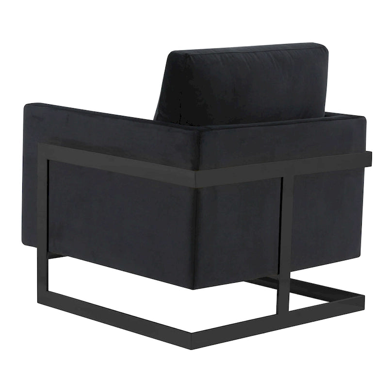 Poltroncina d'appoggio in Velluto Grigio Chiaro, Seduta Singola, Gambe in Acciaio Nero