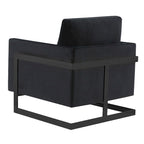 Poltroncina d'appoggio in Velluto Grigio Chiaro, Seduta Singola, Gambe in Acciaio Nero