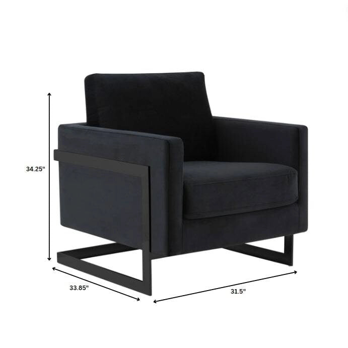 Poltroncina d'appoggio in Velluto Grigio Chiaro, Seduta Singola, Gambe in Acciaio Nero