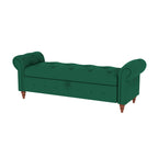 Panca Contenitore Ottomana Trapuntata con Braccioli Arrotondati – 7 Colori, 1 Posto
