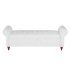 Panca Contenitore Ottomana Trapuntata con Braccioli Arrotondati – 7 Colori, 1 Posto