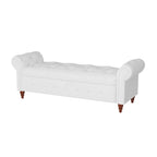 Panca Contenitore Ottomana Trapuntata con Braccioli Arrotondati – 7 Colori, 1 Posto