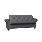 Panca Contenitore Ottomana Trapuntata con Braccioli Arrotondati – 7 Colori, 1 Posto