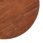 Tavolino da Caffè Rotondo Naturale in Legno di Acacia, Stile Moderno di Metà Secolo