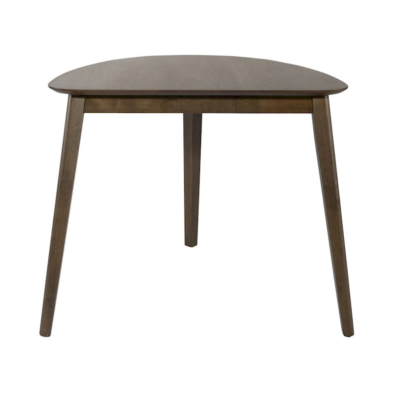 Set tavolo da pranzo triangolare marrone / noce satinato, 4 posti