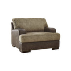 Poltrona e Mezza trapuntata bicolore color cioccolato, 1-2 posti – 124 L x 112 P x 102 H cm