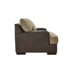 Poltrona e Mezza trapuntata bicolore color cioccolato, 1-2 posti – 124 L x 112 P x 102 H cm
