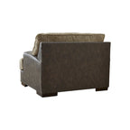 Poltrona e Mezza trapuntata bicolore color cioccolato, 1-2 posti – 124 L x 112 P x 102 H cm