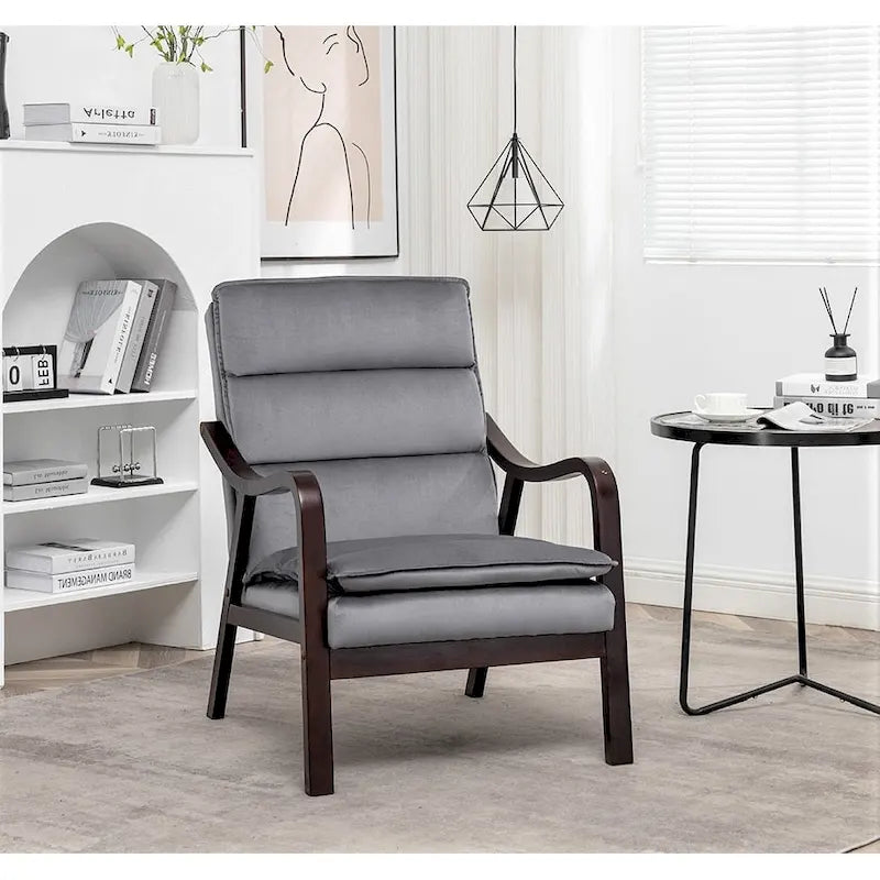 Poltrona d'Appoggio in Velluto Modernariato, Posto Singolo – Rosa / Grigio / Nero / Blu Scuro
