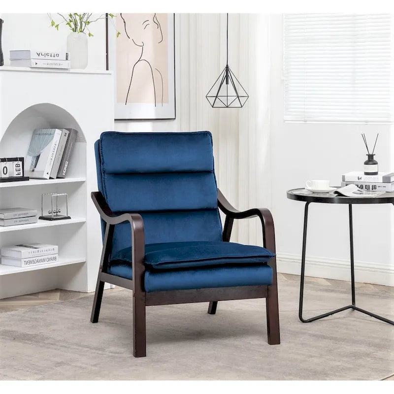 Poltrona d'Appoggio in Velluto Modernariato, Posto Singolo – Rosa / Grigio / Nero / Blu Scuro
