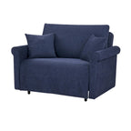 Sedia convertibile in chaise longue e letto singolo, Grigio / Blu scuro, 1 posto