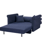 Sedia convertibile in chaise longue e letto singolo, Grigio / Blu scuro, 1 posto