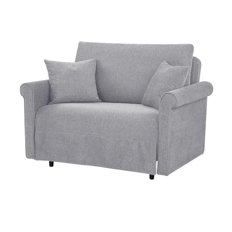 Sedia convertibile in chaise longue e letto singolo, Grigio / Blu scuro, 1 posto